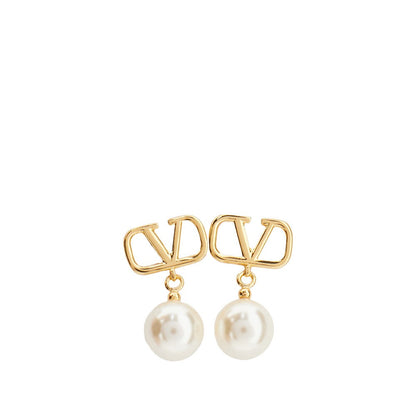 VALENTINO GARAVANI OS vlogo signature earrings with pearls