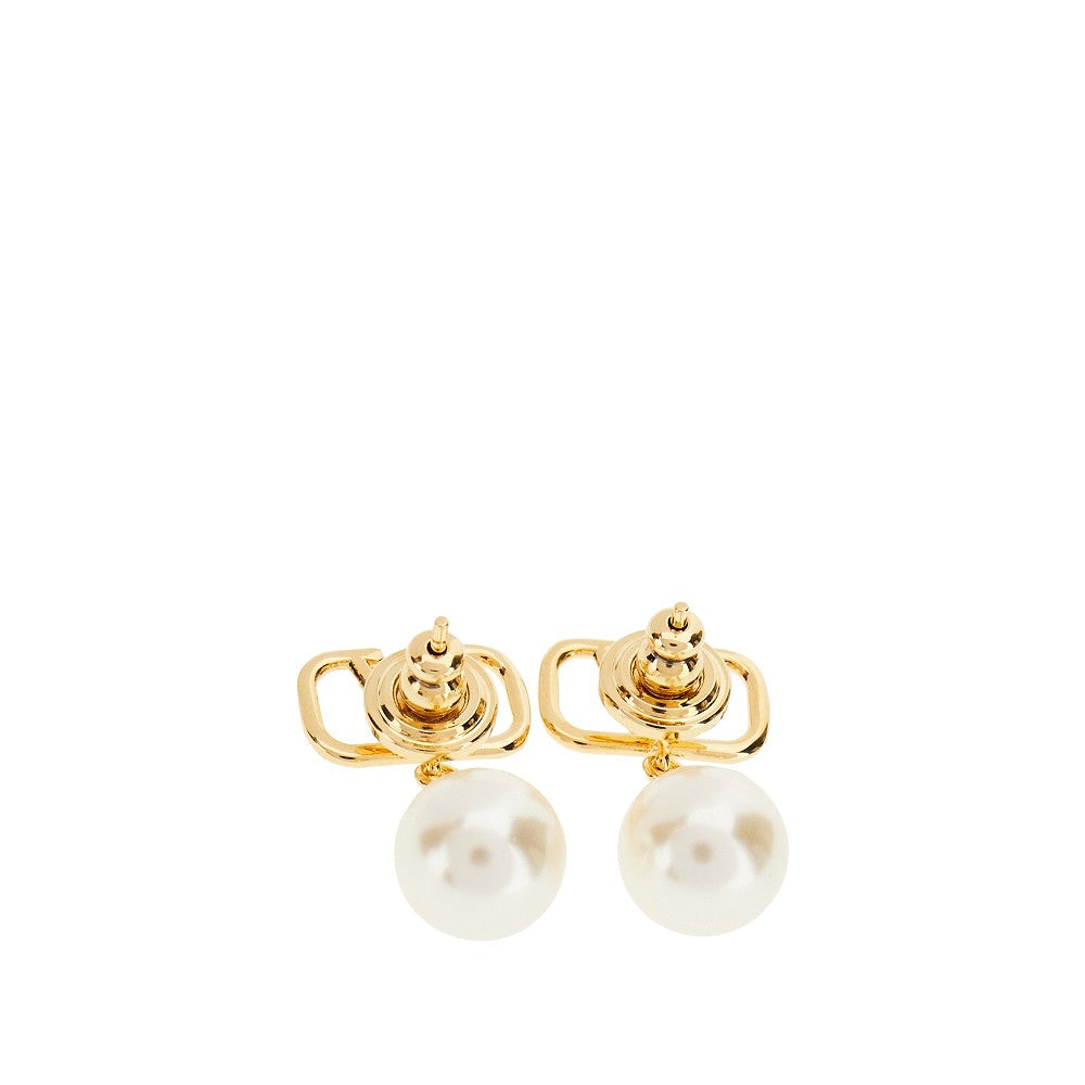 VALENTINO GARAVANI OS vlogo signature earrings with pearls
