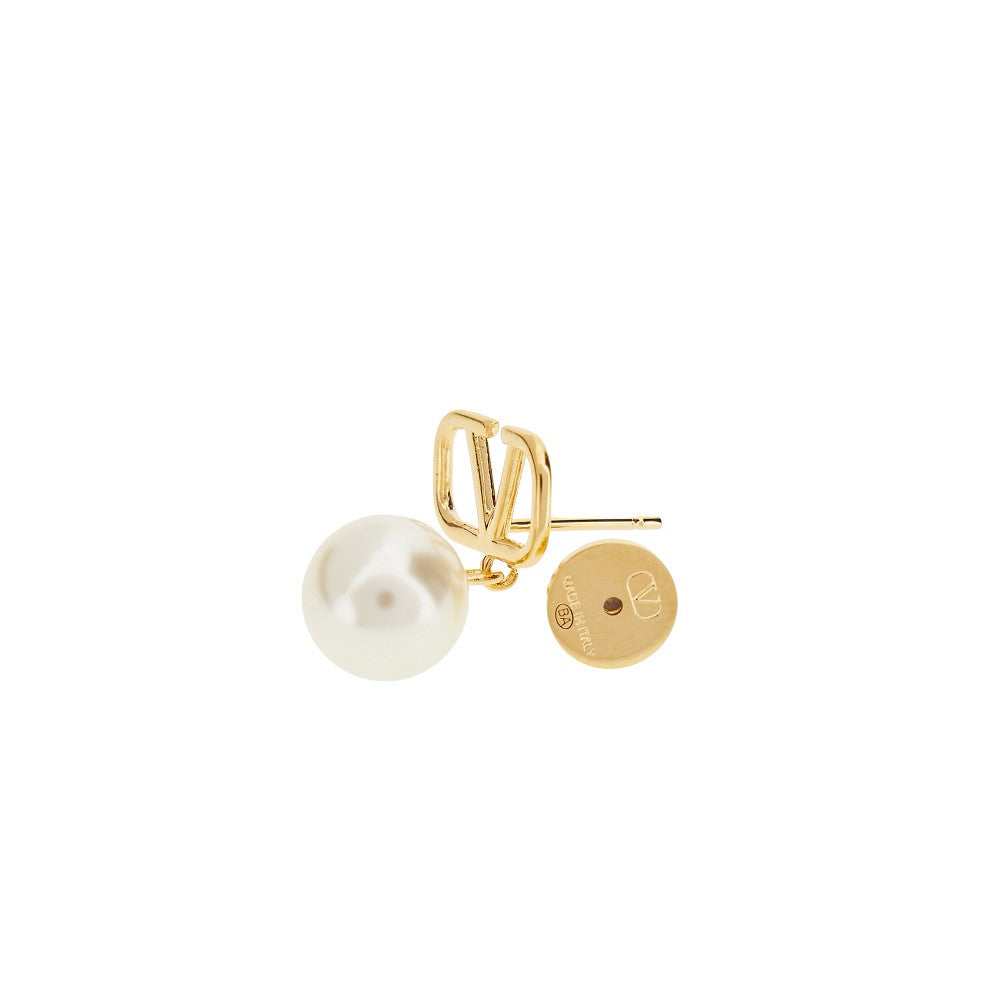 VALENTINO GARAVANI OS vlogo signature earrings with pearls