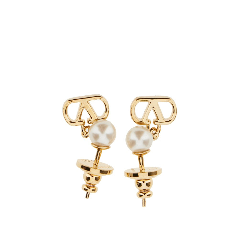 VALENTINO GARAVANI OS vlogo signature earring with pearl
