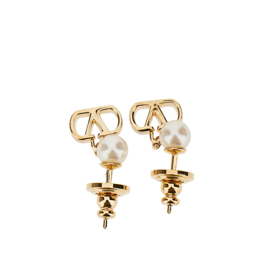 vlogo signature earring with pearl