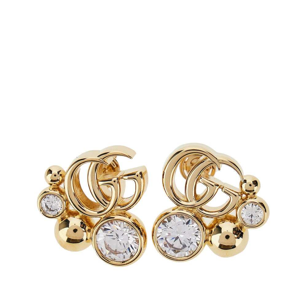 gg marmont earrings with zirconia