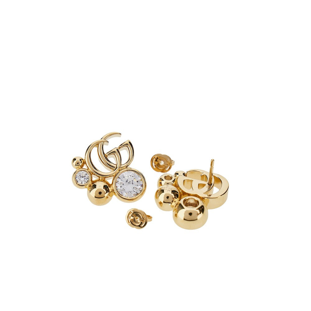 gg marmont earrings with zirconia