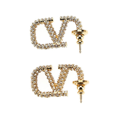 VALENTINO GARAVANI OS vlogo signature earrings with swarovski