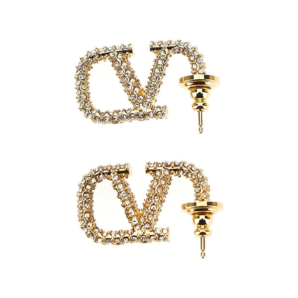VALENTINO GARAVANI OS vlogo signature earrings with swarovski
