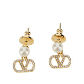 VALENTINO GARAVANI OS vlogo signature earring with pearl