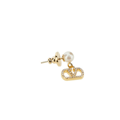VALENTINO GARAVANI OS vlogo signature earring with pearl