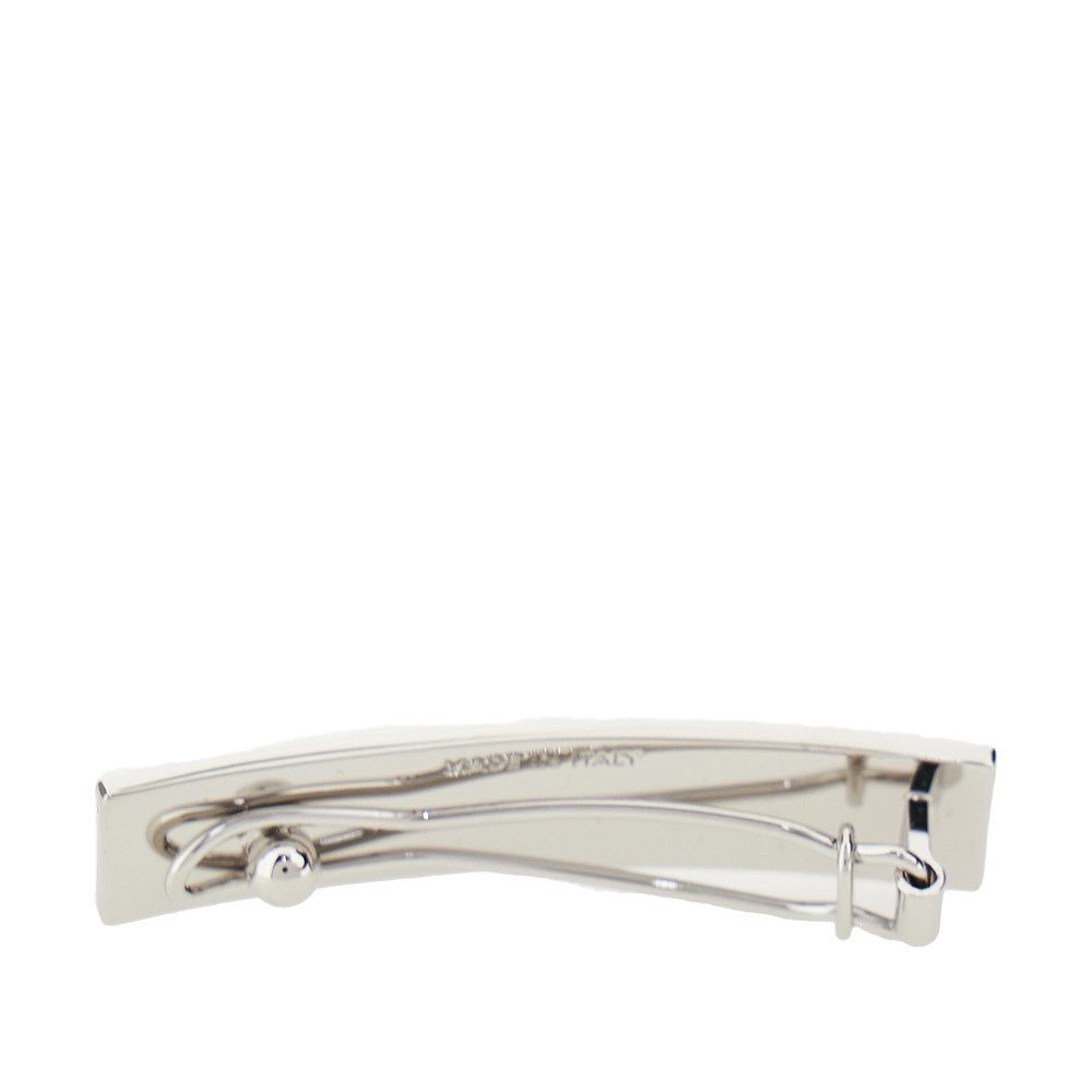 MM6 OS engraved logo hair clip