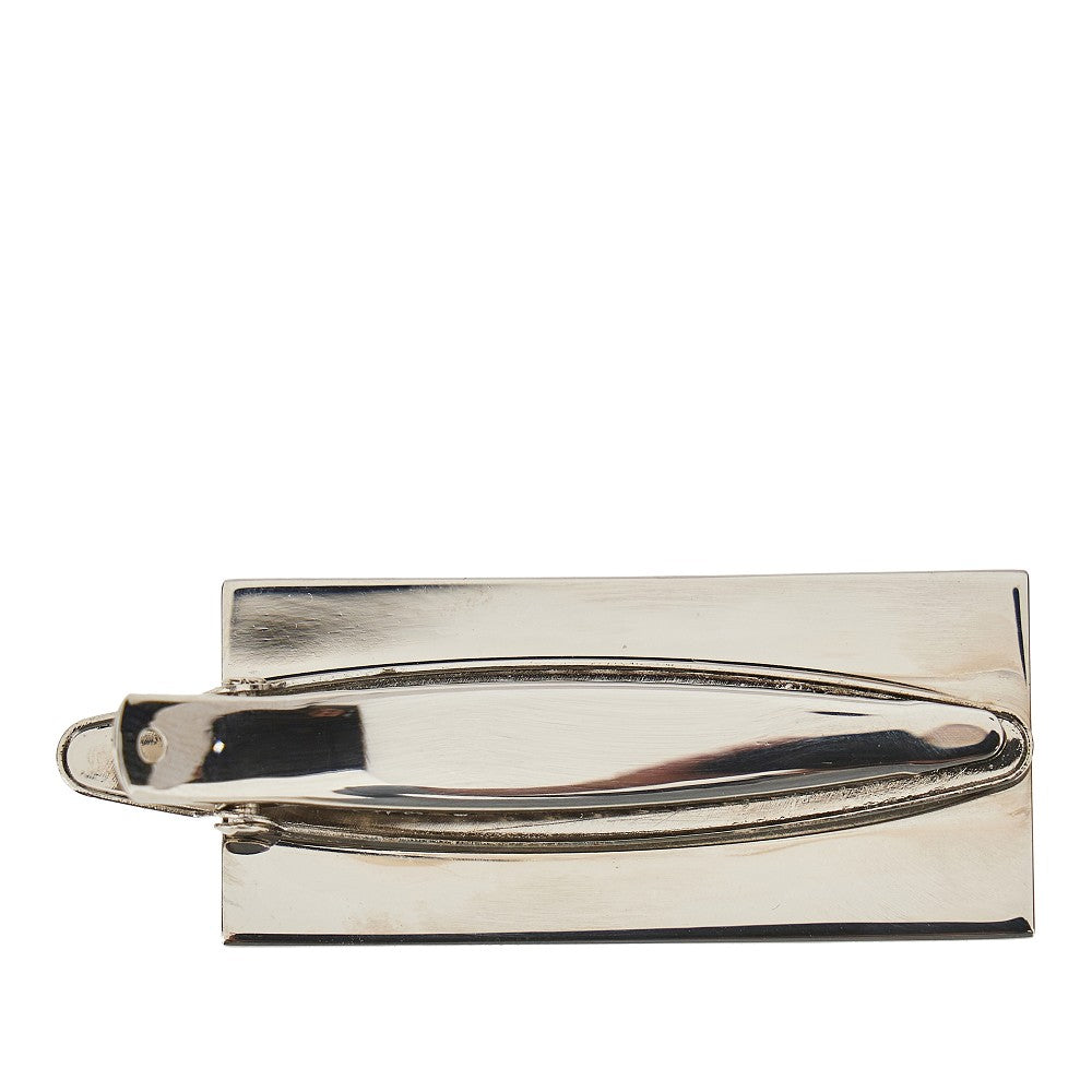 MM6 OS numeric logo hair clip