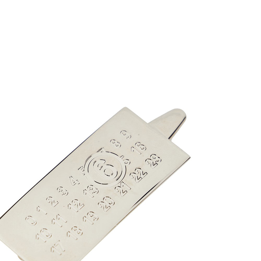 MM6 OS numeric logo hair clip