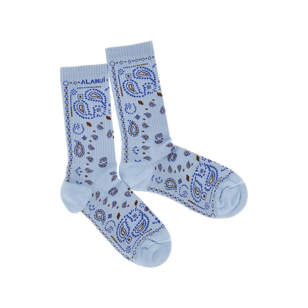 ALANUI OS cotton-blend socks with bandana motif