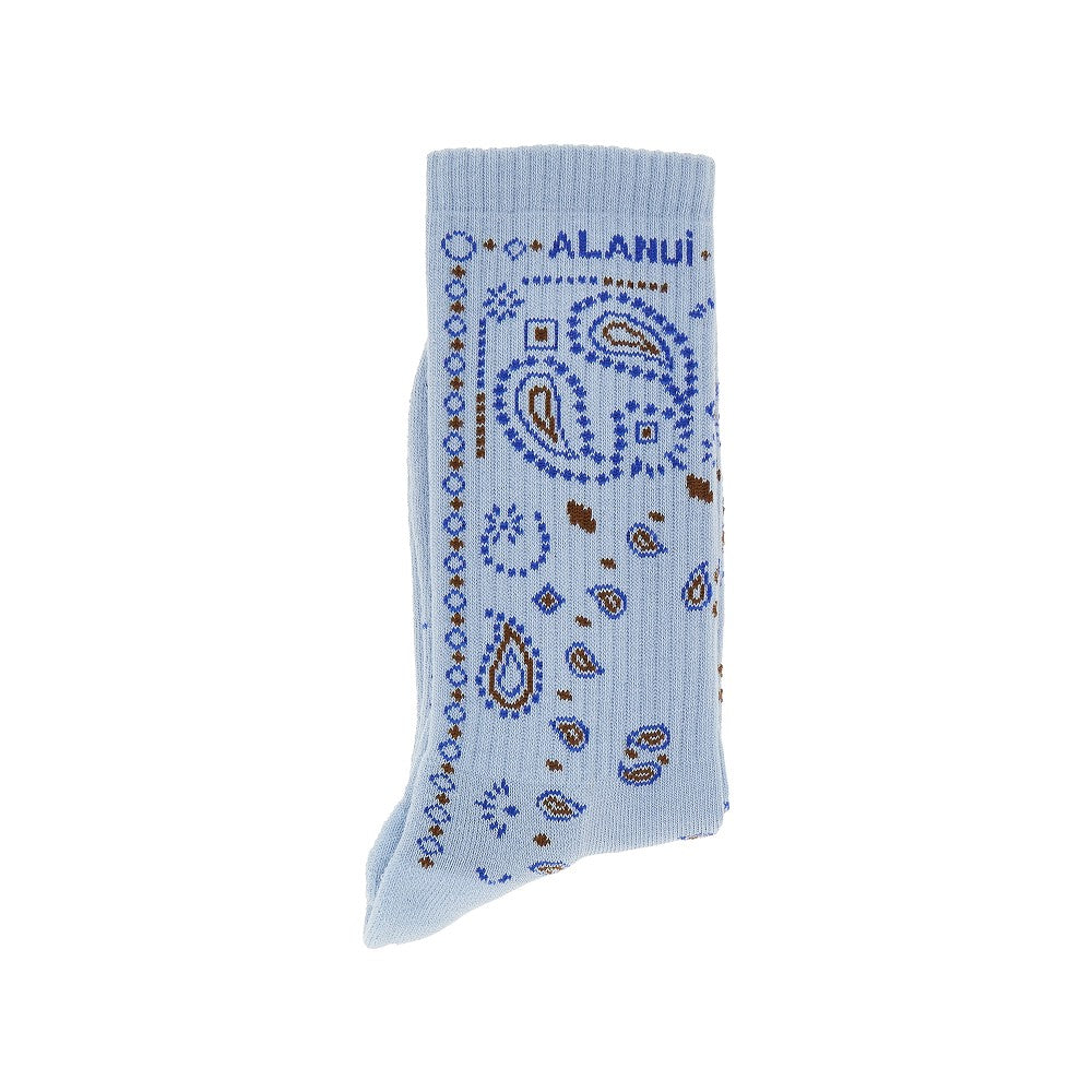 cotton-blend socks with bandana motif