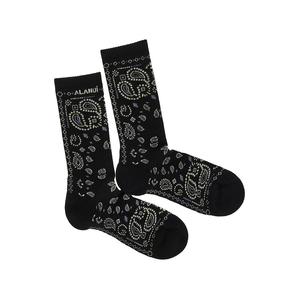 cotton-blend socks with bandana motif