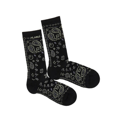 cotton-blend socks with bandana motif