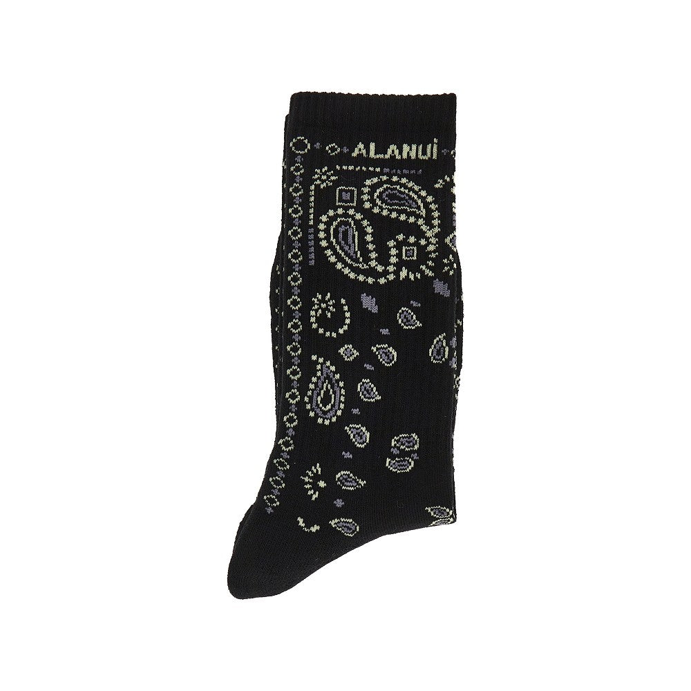 cotton-blend socks with bandana motif