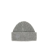 EMPORIO ARMANI S wool beanie hat with logo embroidery