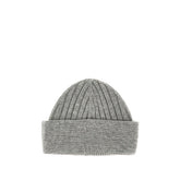 EMPORIO ARMANI S wool beanie hat with logo embroidery