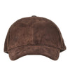 suede leather baseball cap with ea logo