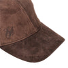 suede leather baseball cap with ea logo