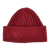 knitted beanie hat with logo embroidery