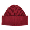 knitted beanie hat with logo embroidery