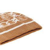PINKO OS knitted beanie hat with jacquard logo
