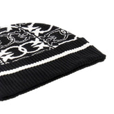PINKO OS knitted beanie hat with jacquard logo