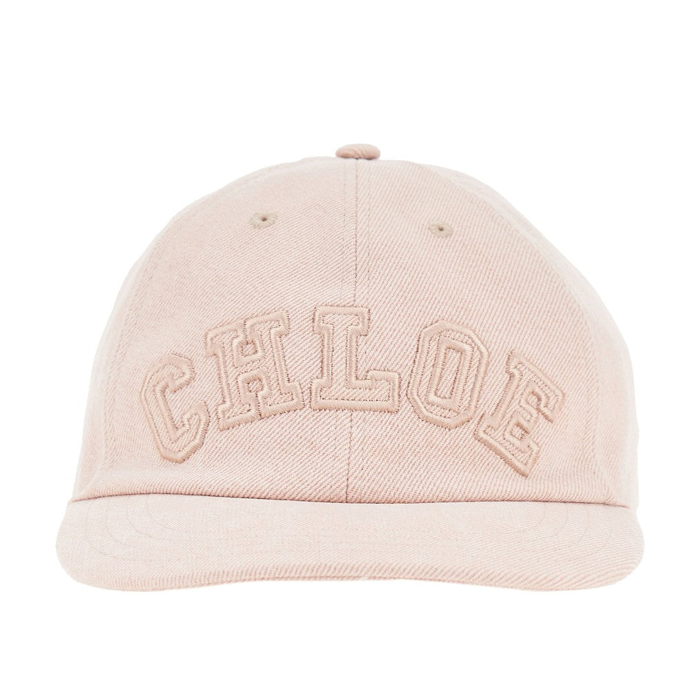 CHLOÉ M logo embroidery denim baseball cap