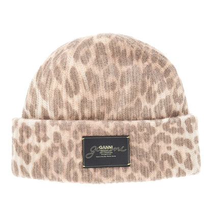 GANNI OS recycled wool blend beanie hat