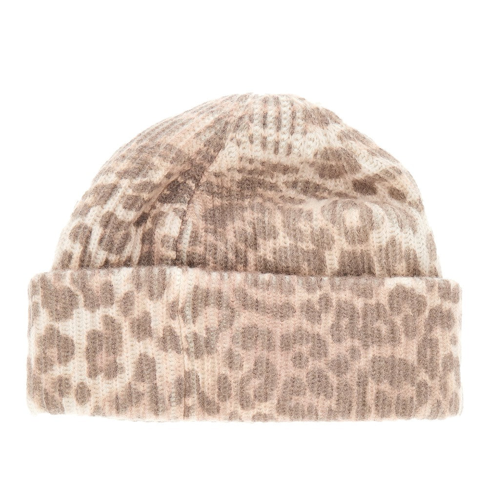 GANNI OS recycled wool blend beanie hat