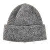 knitted beanie hat with gros-grain logo