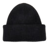 knitted beanie hat with gros-grain logo