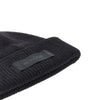 knitted beanie hat with gros-grain logo