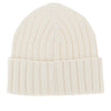 wool beanie hat with logo patch