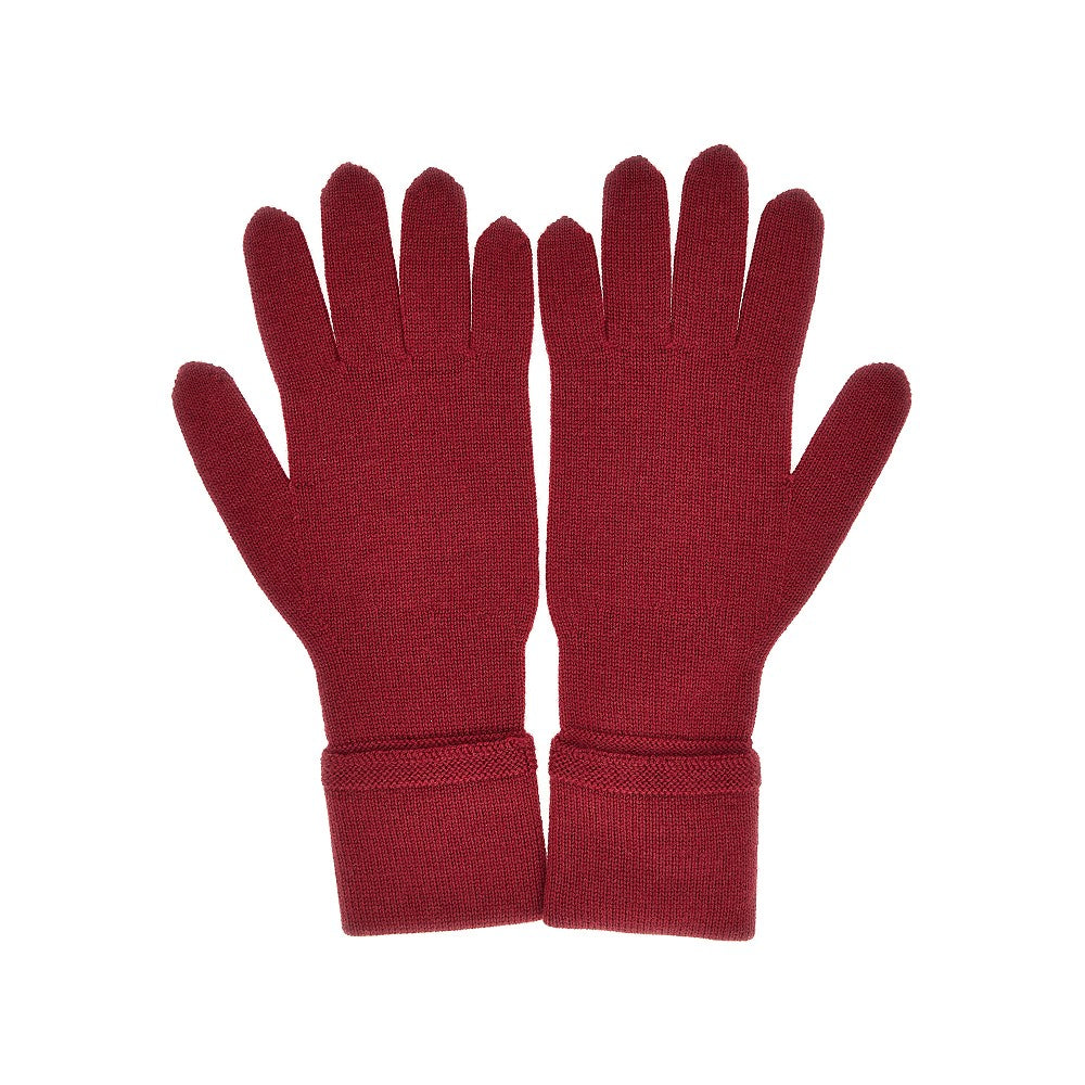 wool gloves with eagle embroidery