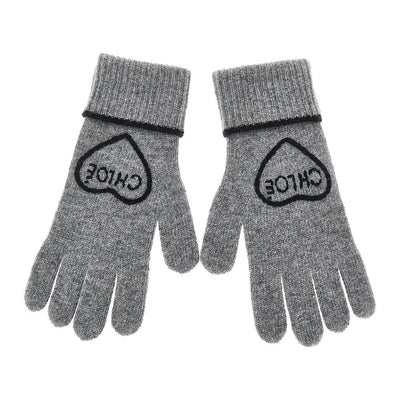 chloé encoeur wool and cashmere gloves