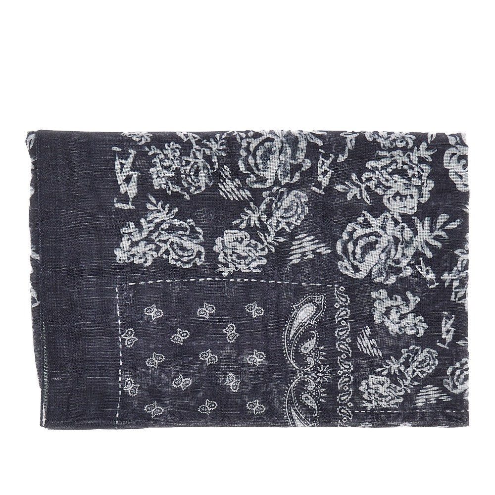 linen and silk-blend scarf