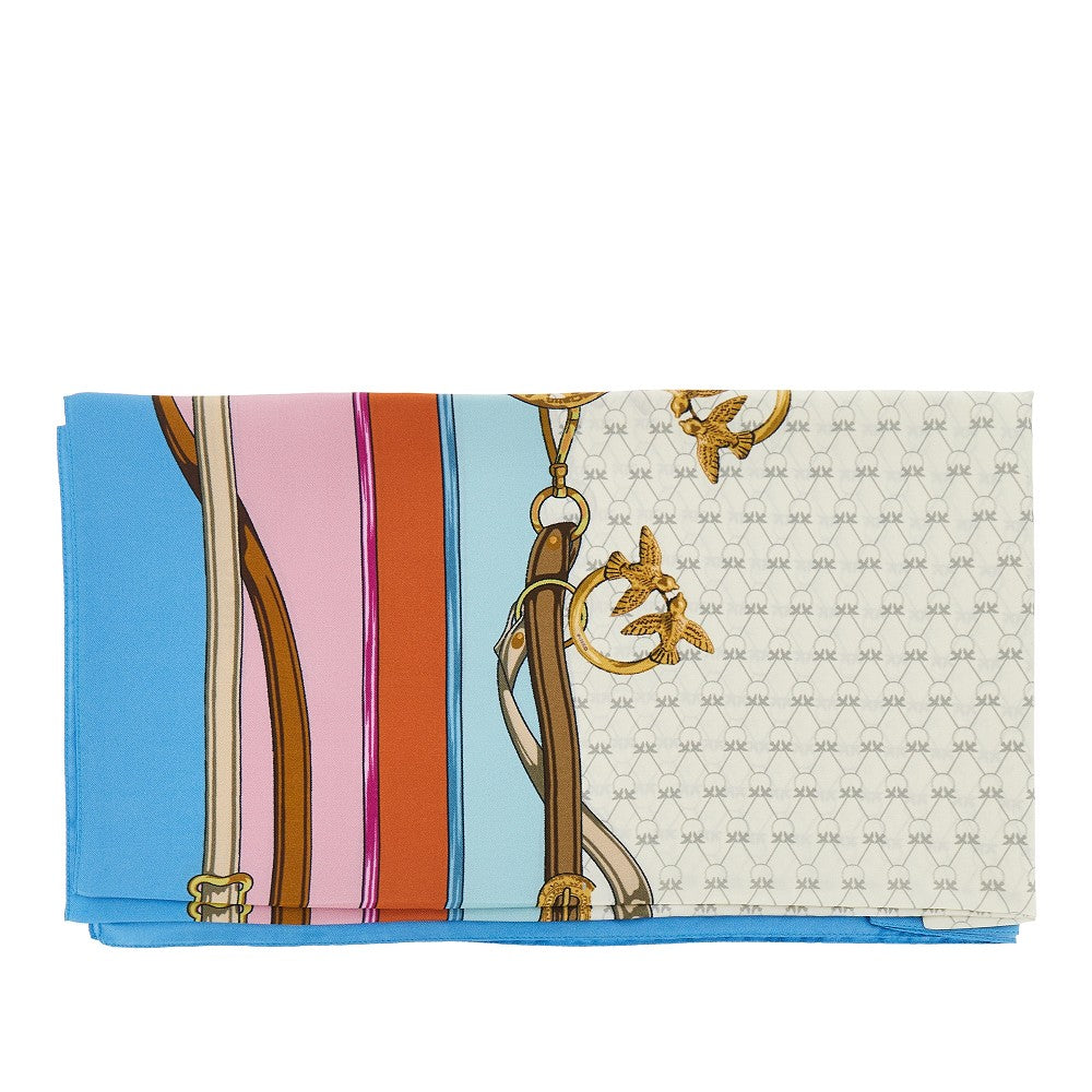 PINKO OS printed twill scarf