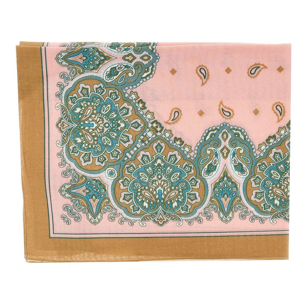 PINKO OS bandana print cotton scarf