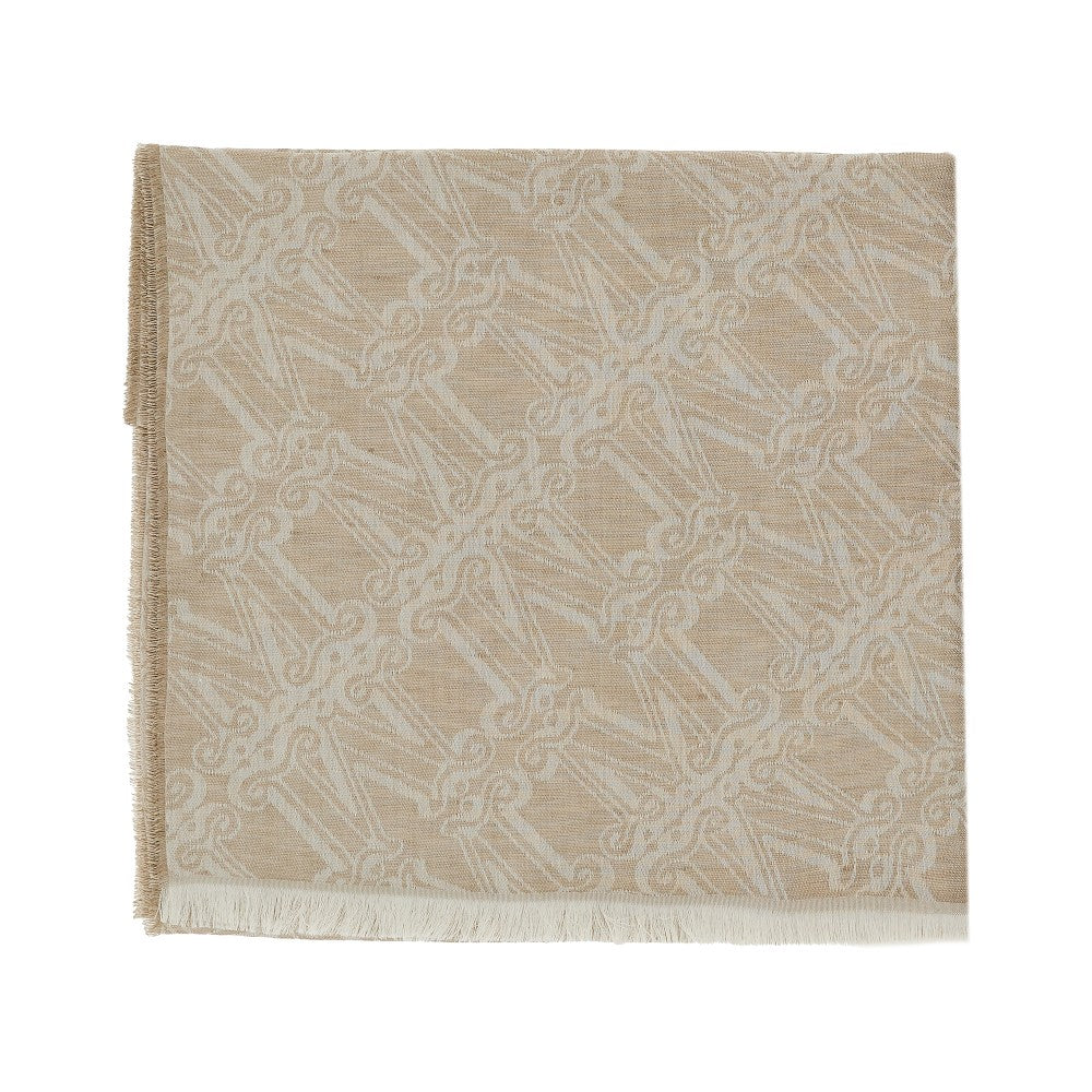 jacquard silk-blend scarf