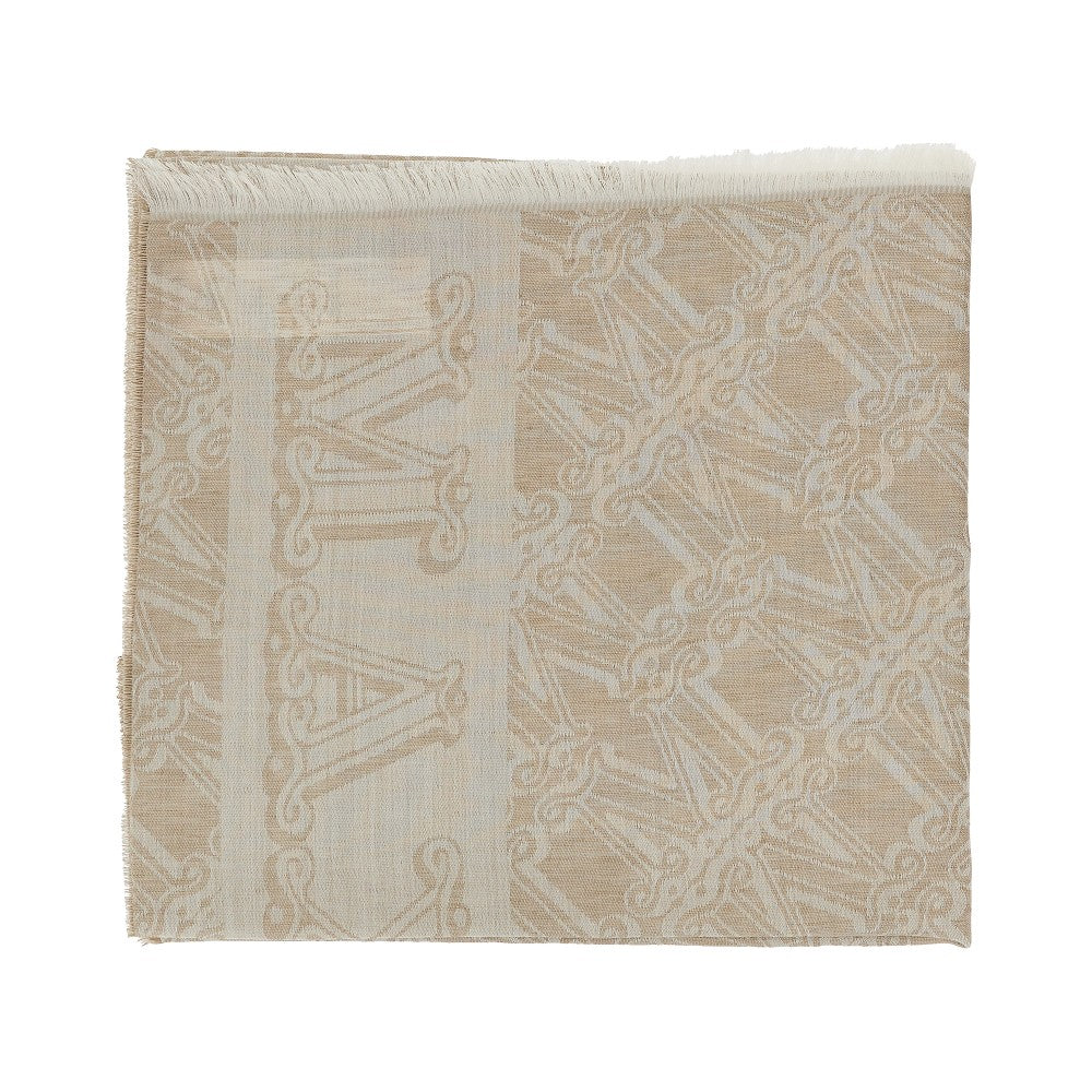 jacquard silk-blend scarf