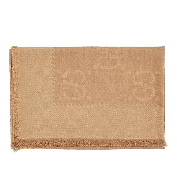 GUCCI OS gg jacquard wool and silk scarf