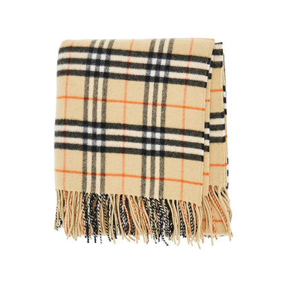 BURBERRY OS check wool and cashmere cape