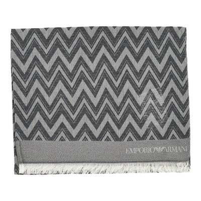 viscose-blend scarf with chevron motif