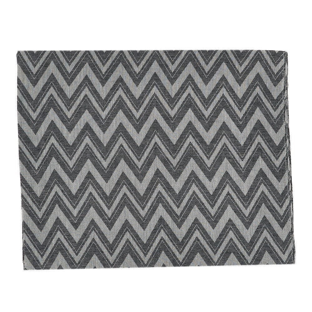 viscose-blend scarf with chevron motif