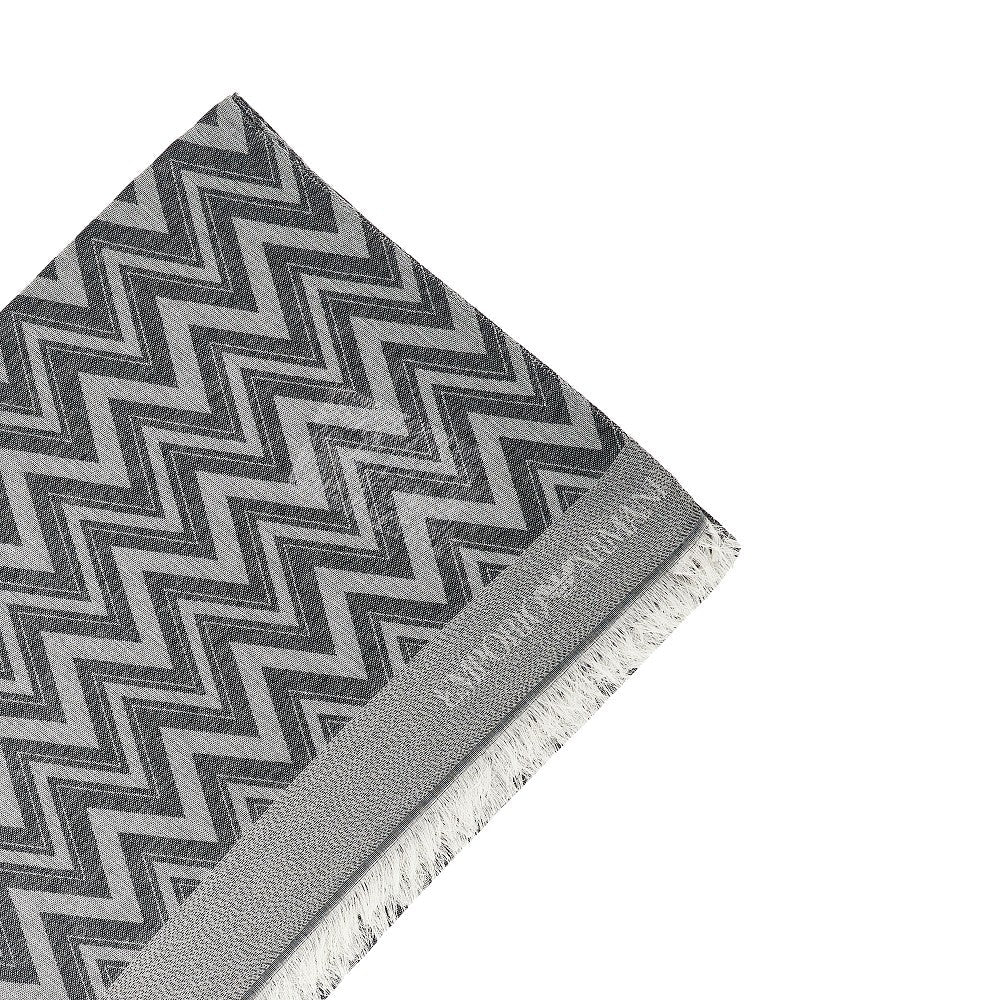 viscose-blend scarf with chevron motif