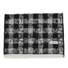 knitted scarf with check motif
