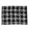 knitted scarf with check motif