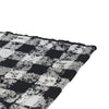 knitted scarf with check motif