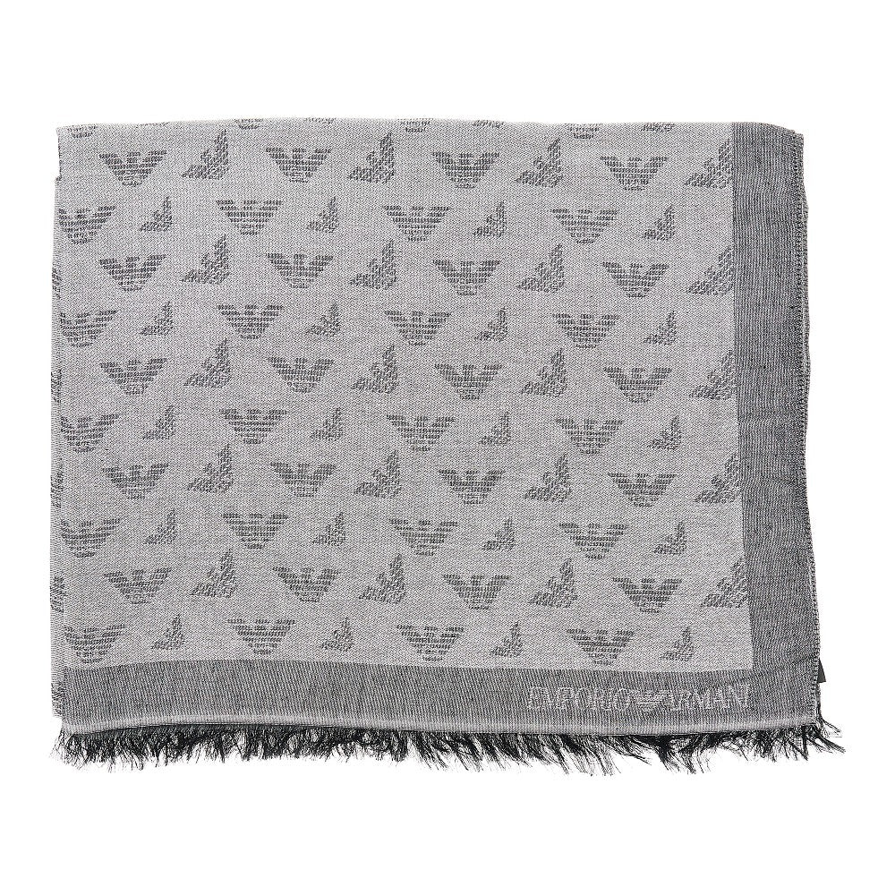 viscose-blend scarf with eagle motif